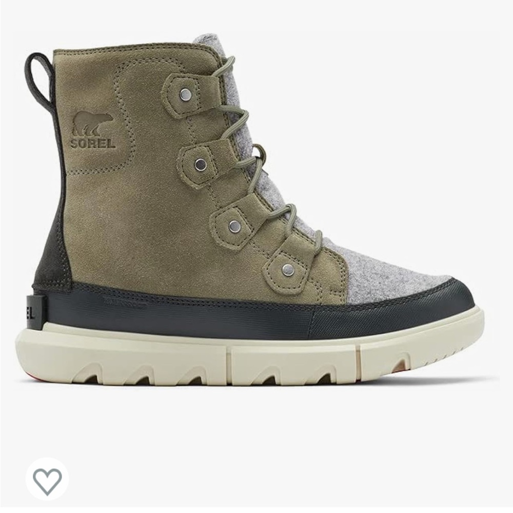 Sorel Ankle Boots in Olive and Gray